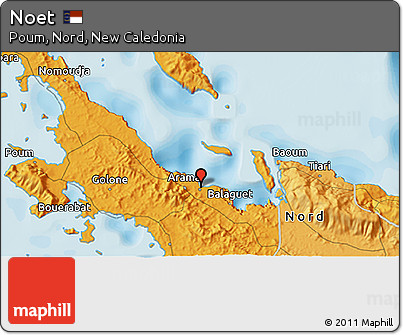 Political 3D Map of Noet