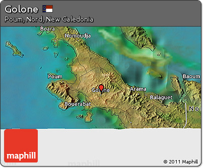 Satellite 3D Map of Golone