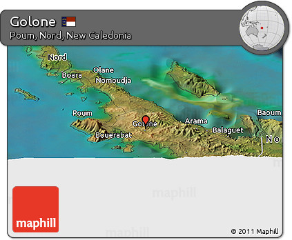 Satellite Panoramic Map of Golone