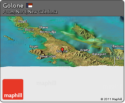 Satellite Panoramic Map of Golone