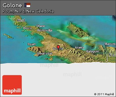 Satellite Panoramic Map of Golone