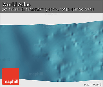 Satellite 3D Map of the Area around 20° 2' 43" S, 168° 22' 30" E