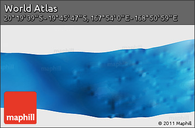 Physical Panoramic Map of the Area around 20° 2' 43" S, 168° 22' 30" E