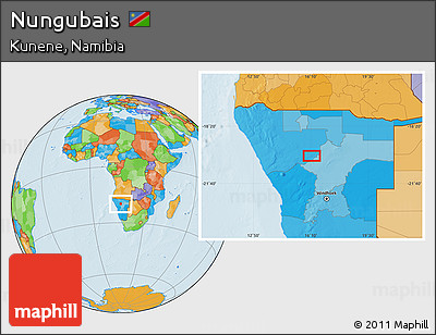 Political Location Map of Nungubais