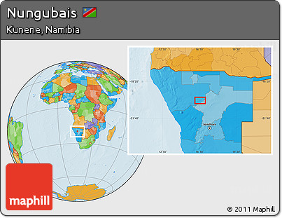 Political Location Map of Nungubais