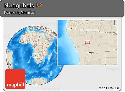 Shaded Relief Location Map of Nungubais