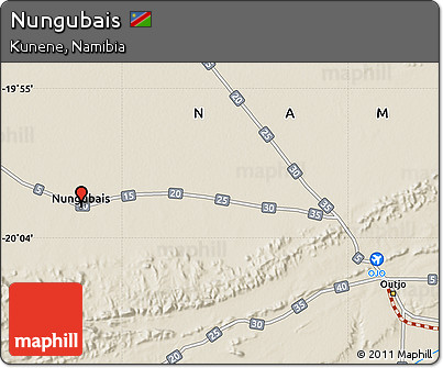 Shaded Relief Map of Nungubais