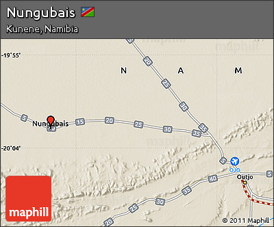 Shaded Relief Map of Nungubais