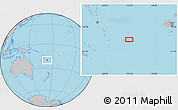 Gray Location Map of the area around 20° 2' 43" S, 172° 37' 30" E