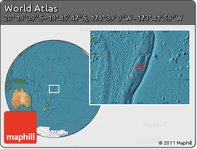 Satellite Location Map of the Area around 20° 2' 43" S, 174° 10' 30" W