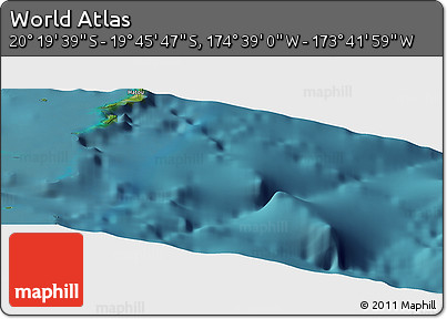 Satellite Panoramic Map of the Area around 20° 2' 43" S, 174° 10' 30" W
