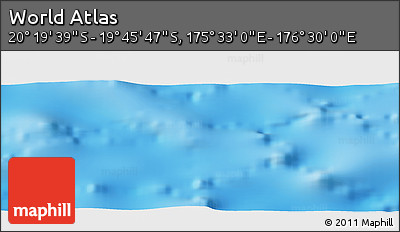 Physical Panoramic Map of the Area around 20° 2' 43" S, 176° 1' 30" E