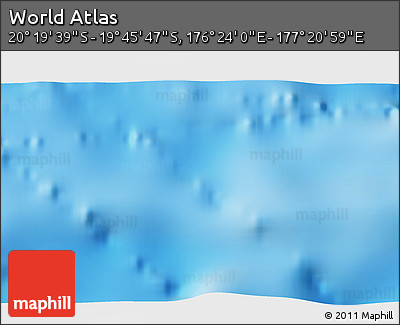 Physical 3D Map of the Area around 20° 2' 43" S, 176° 52' 30" E