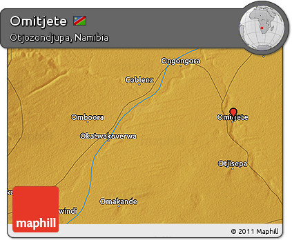 Physical 3D Map of Omitjete