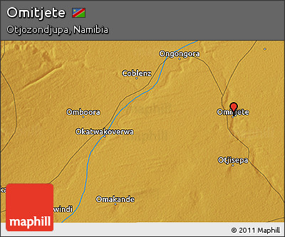 Physical 3D Map of Omitjete