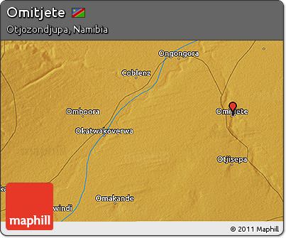 Physical 3D Map of Omitjete