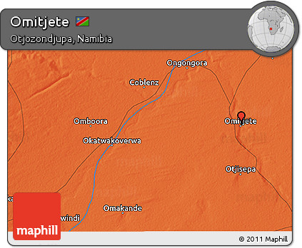 Political 3D Map of Omitjete