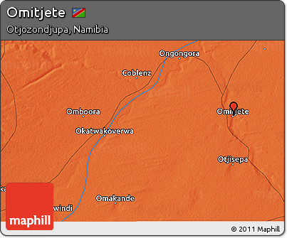 Political 3D Map of Omitjete