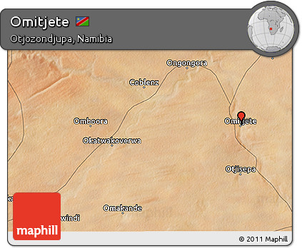 Satellite 3D Map of Omitjete