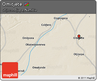 Shaded Relief 3D Map of Omitjete