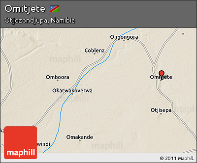 Shaded Relief 3D Map of Omitjete