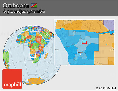 Political Location Map of Omboora