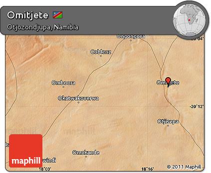 Satellite Map of Omitjete