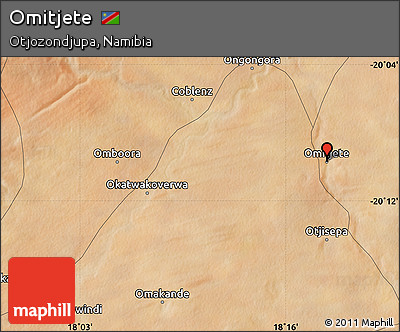Satellite Map of Omitjete