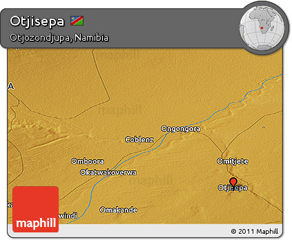 Physical Panoramic Map of Otjisepa