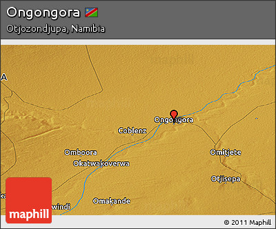 Physical Panoramic Map of Ongongora