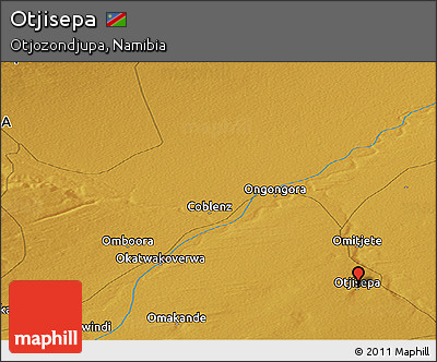 Physical Panoramic Map of Otjisepa