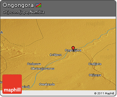 Physical Panoramic Map of Ongongora