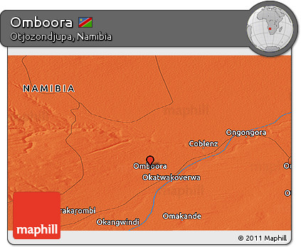 Political Panoramic Map of Omboora