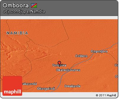 Political Panoramic Map of Omboora