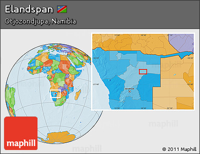Political Location Map of Elandspan