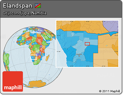 Political Location Map of Elandspan