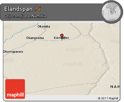 Shaded Relief Panoramic Map of Elandspan