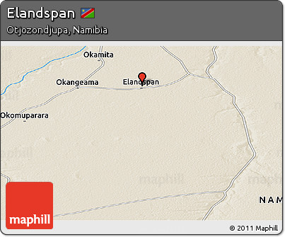 Shaded Relief Panoramic Map of Elandspan