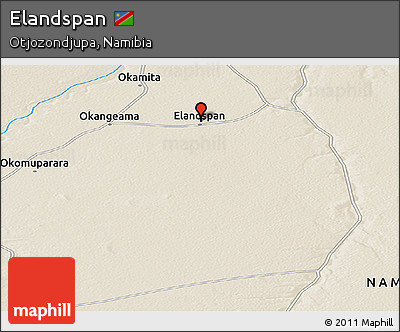 Shaded Relief Panoramic Map of Elandspan