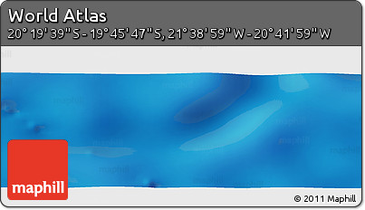 Physical Panoramic Map of the Area around 20° 2' 43" S, 21° 10' 29" W