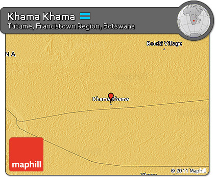 Physical 3D Map of Khama Khama