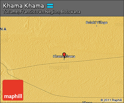 Physical 3D Map of Khama Khama