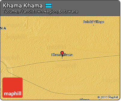 Physical 3D Map of Khama Khama