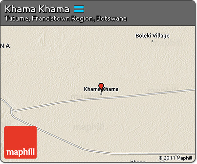 Shaded Relief 3D Map of Khama Khama