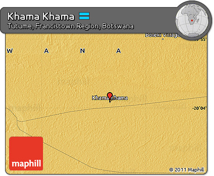 Physical Map of Khama Khama