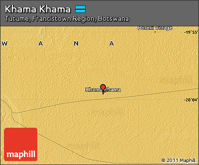 Physical Map of Khama Khama