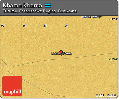 Physical Map of Khama Khama