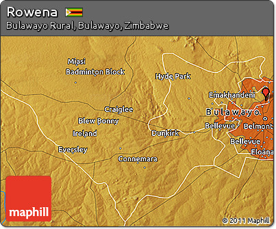 Physical 3D Map of Rowena