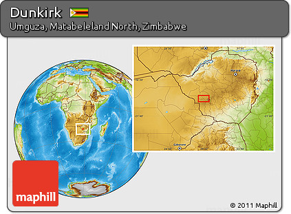 Physical Location Map of Dunkirk