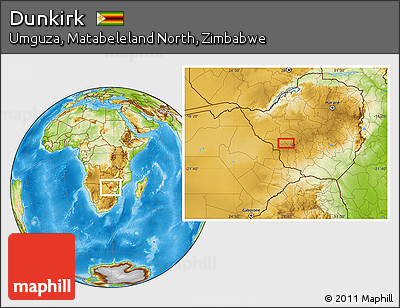 Physical Location Map of Dunkirk